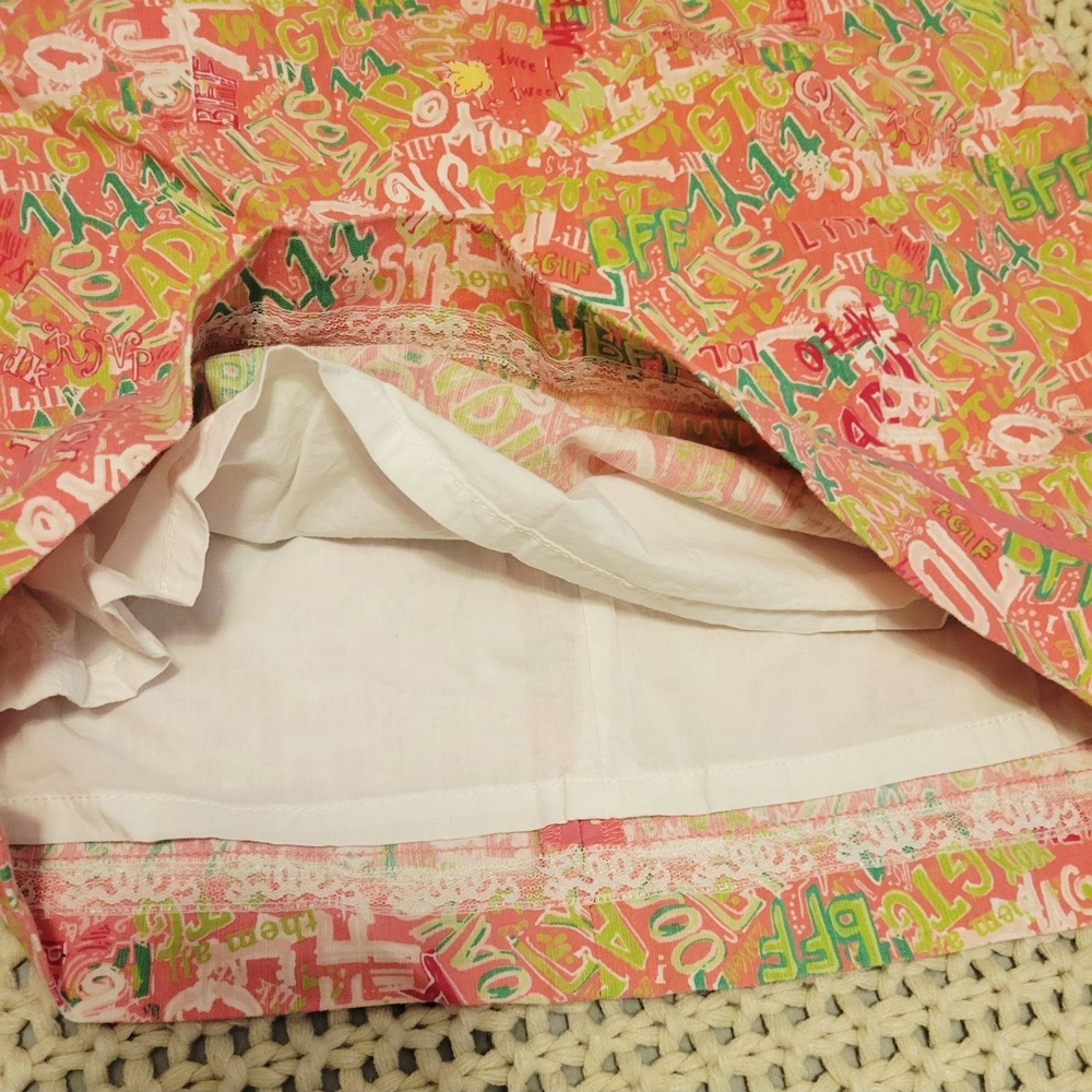 Lilly Pulitzer Originals Roslyn Pink and Green Floral Skirt, Sz. 4 Women's Vaca - Picture 8 of 12